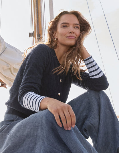 cashmere cable cardigan