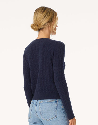 cashmere cable cardigan