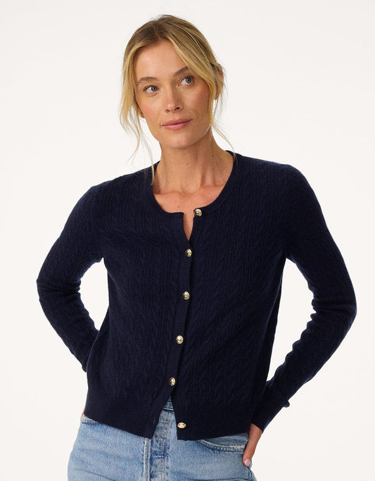 cashmere cable cardigan