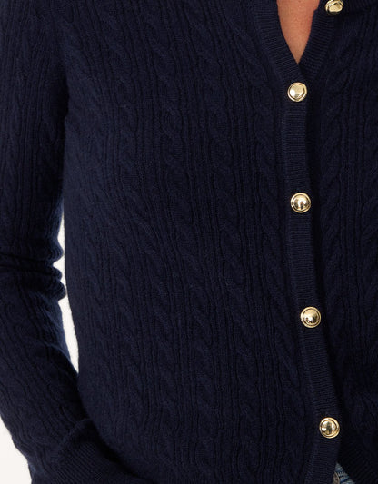cashmere cable cardigan
