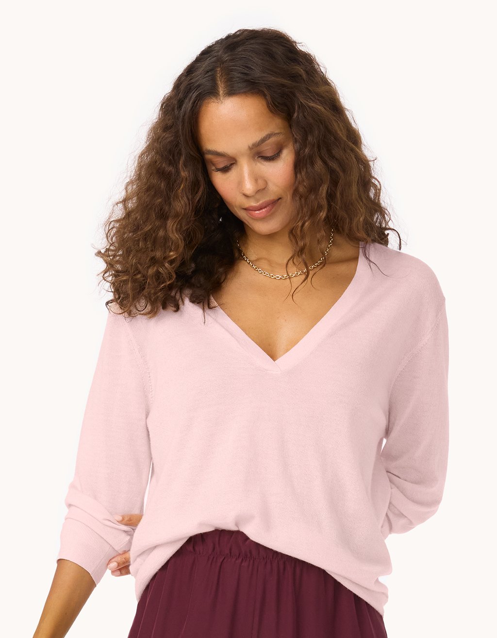 Whisper-Weight Cashmere V-Neck Sweater