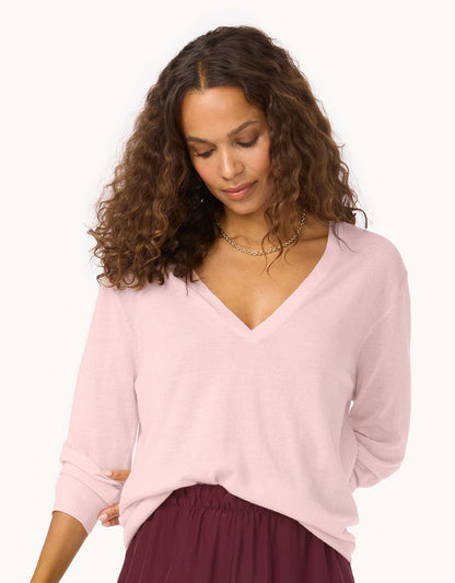 Whisper-Weight Cashmere V-Neck Sweater