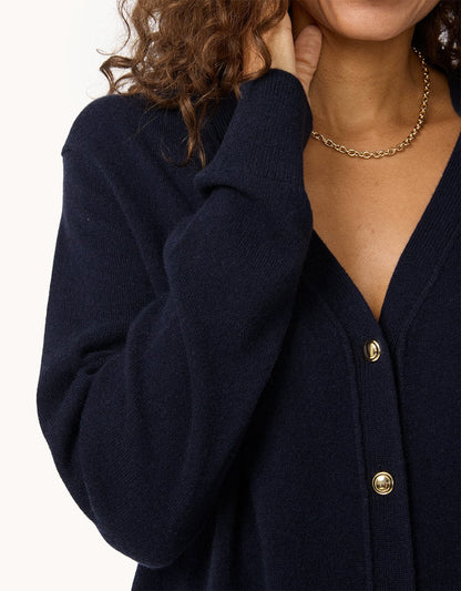 Everyday-Weight Cashmere Boyfriend Cardigan
