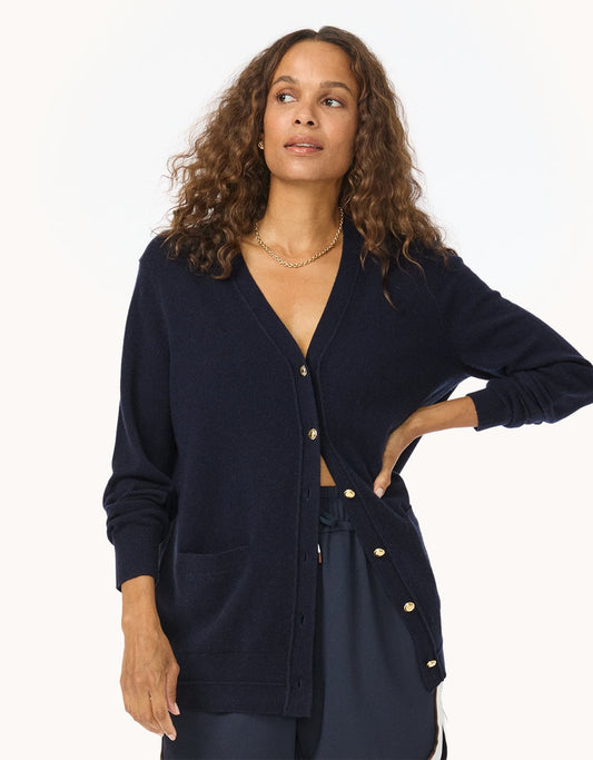 Everyday-Weight Cashmere Boyfriend Cardigan