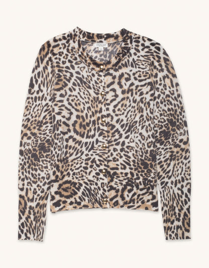 leopard cashmere cardigan