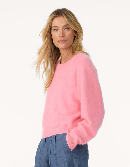 brushed cashmere raglan sweater