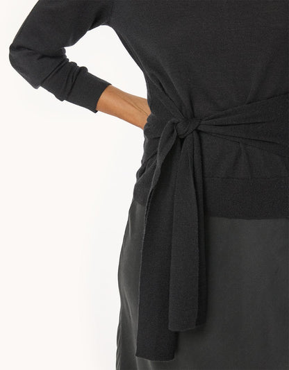 Whisper-Weight Cashmere Tie Waist Sweater
