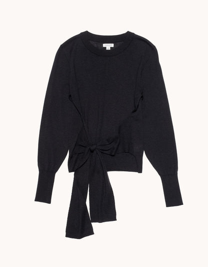 Whisper-Weight Cashmere Tie Waist Sweater