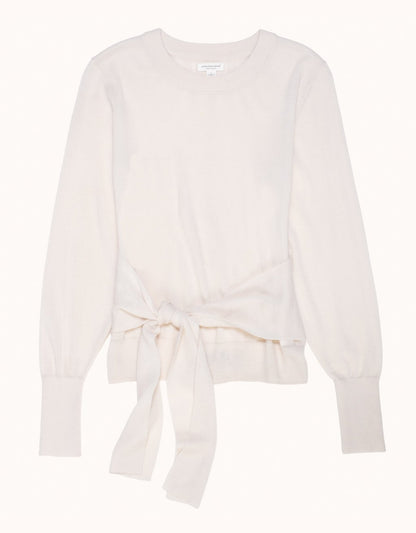 Whisper-Weight Cashmere Tie Waist Sweater