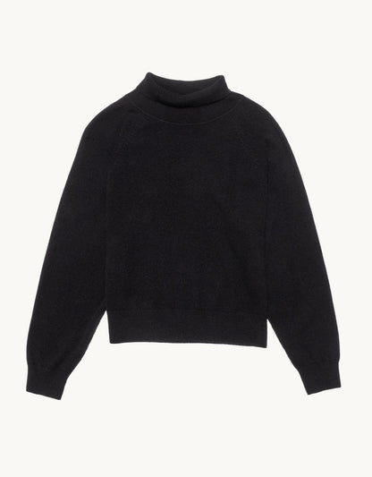Everyday-Weight Cashmere Raglan Turtleneck