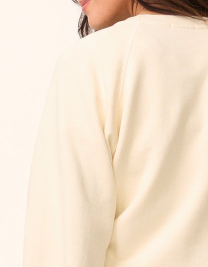 french terry puff sleeve sweatshirt