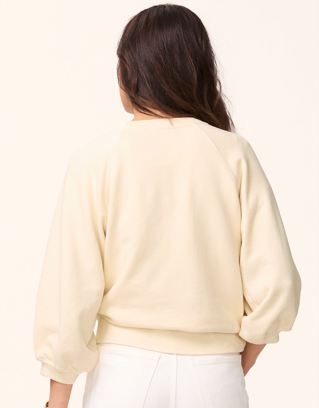 french terry puff sleeve sweatshirt