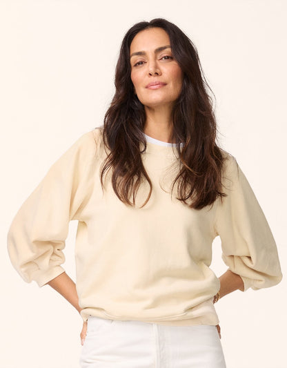 french terry puff sleeve sweatshirt
