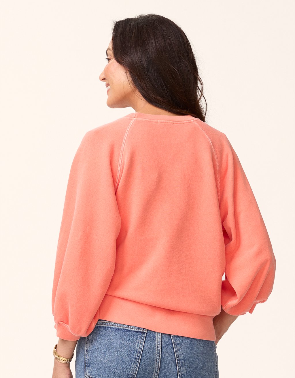 french terry puff sleeve sweatshirt