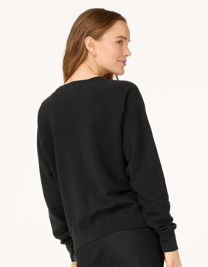 french terry v-neck sweatshirt
