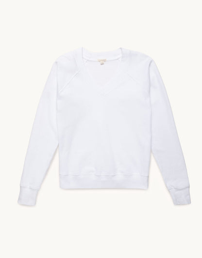 french terry v-neck sweatshirt
