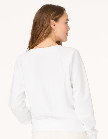 french terry v-neck sweatshirt