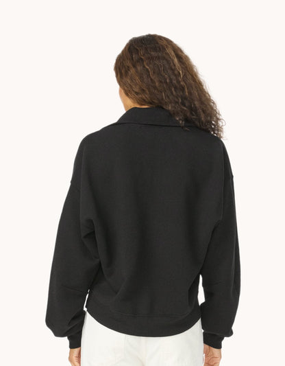 french terry polo sweatshirt