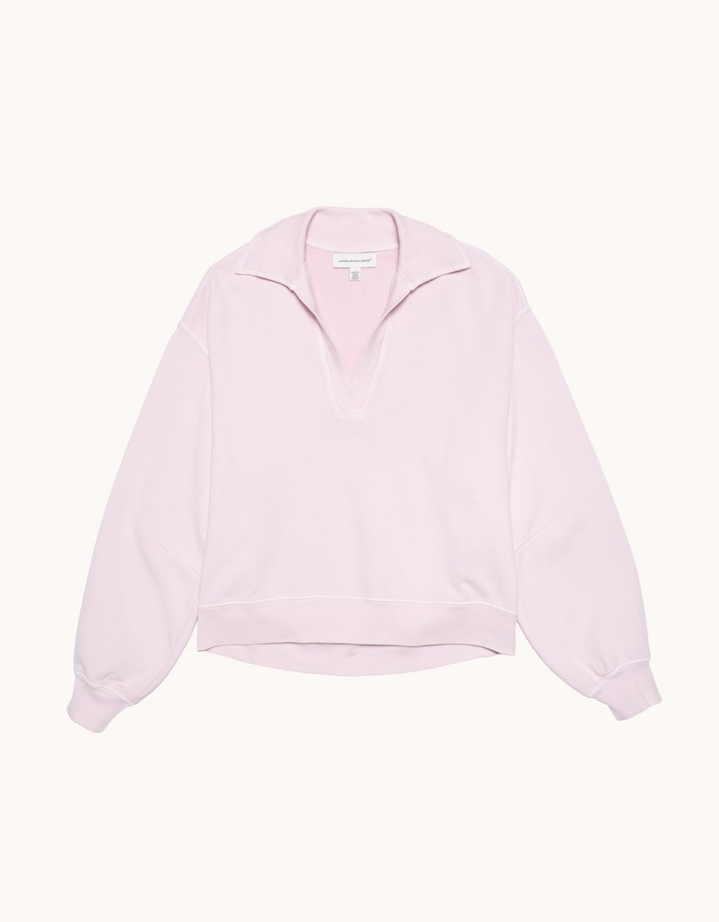 french terry polo sweatshirt