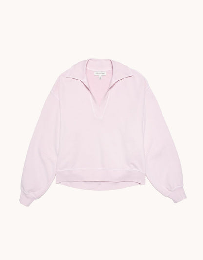 french terry polo sweatshirt