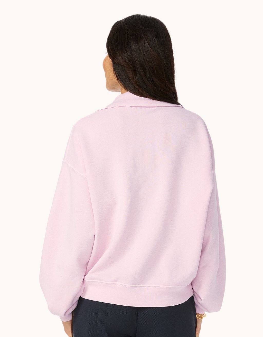french terry polo sweatshirt