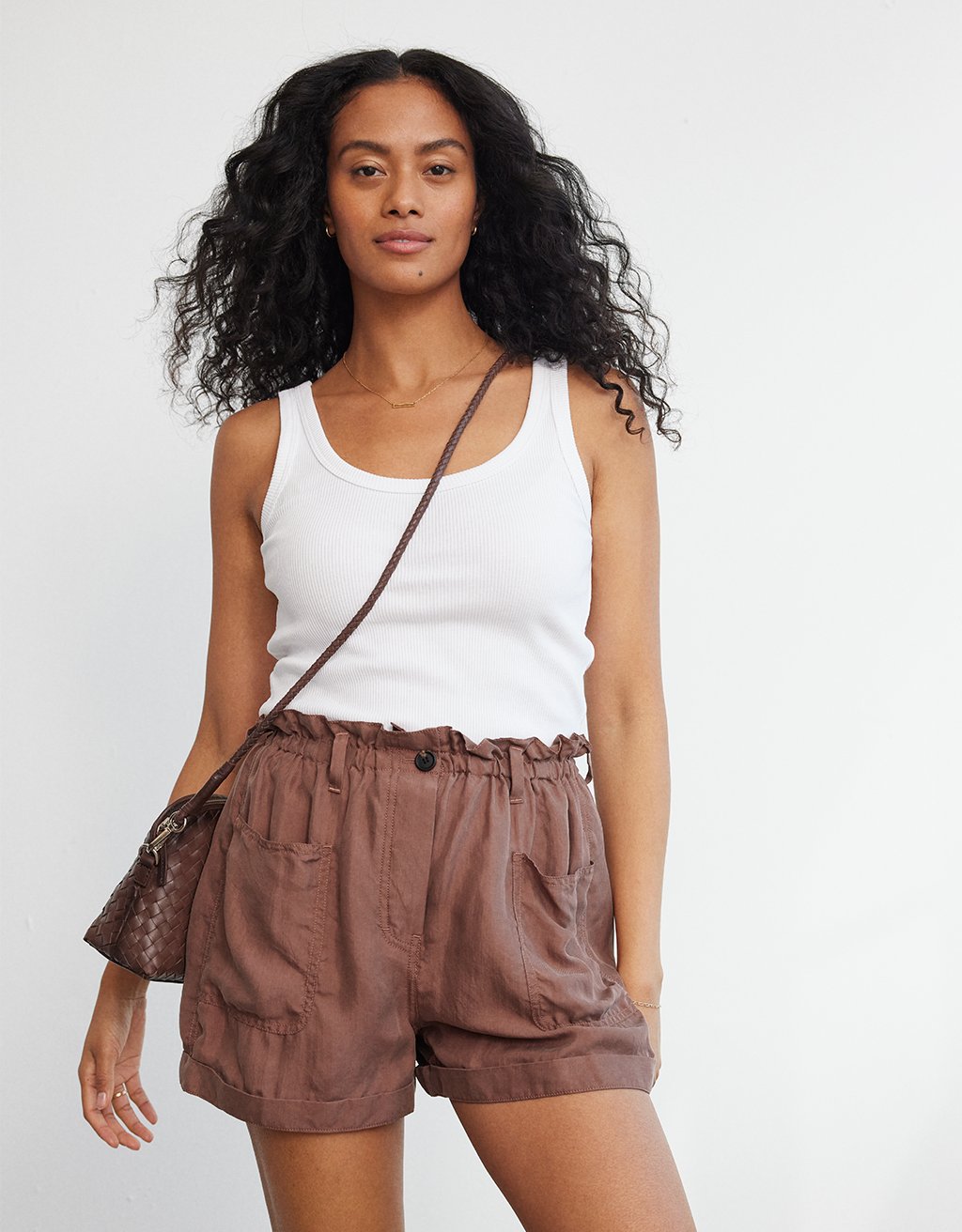 silk paperbag waist short