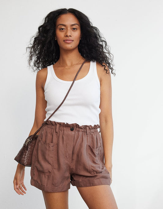 silk paperbag waist short