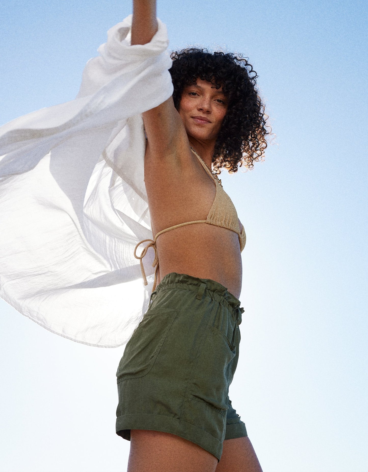 silk paperbag waist short