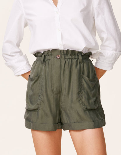 silk paperbag waist short