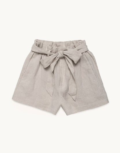 shimmer linen paperbag short