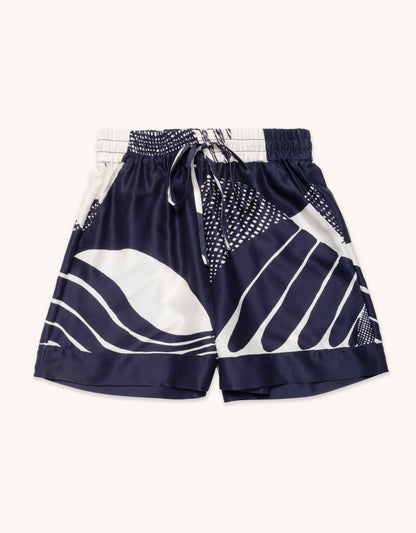 washable silk wide leg short