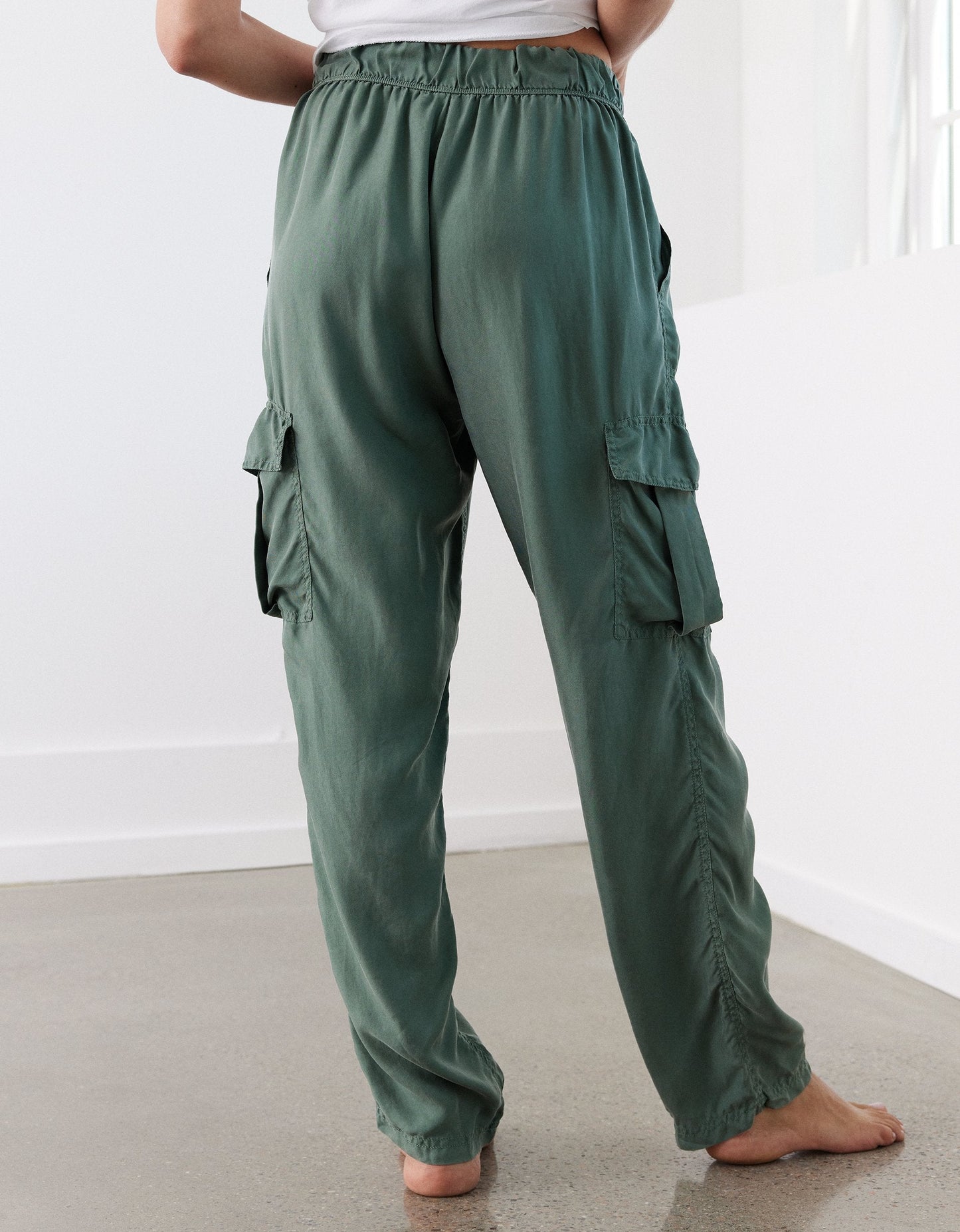 washable silk cargo pant