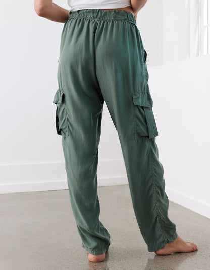 washable silk cargo pant
