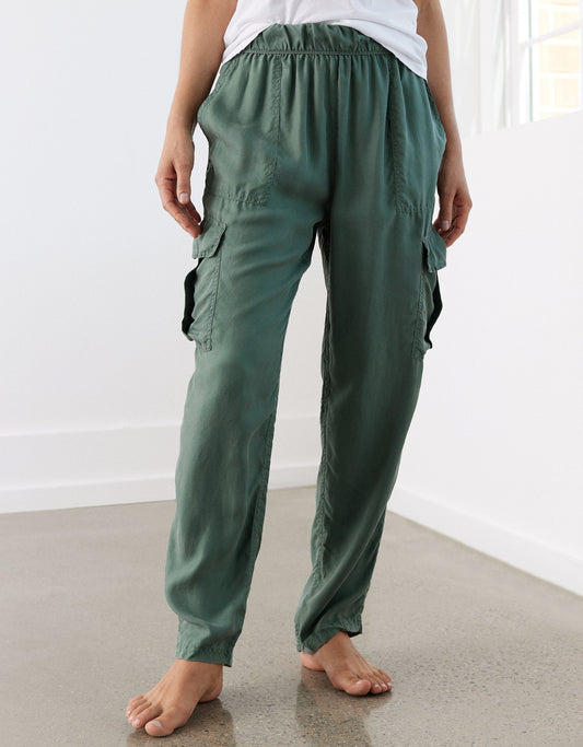 washable silk cargo pant