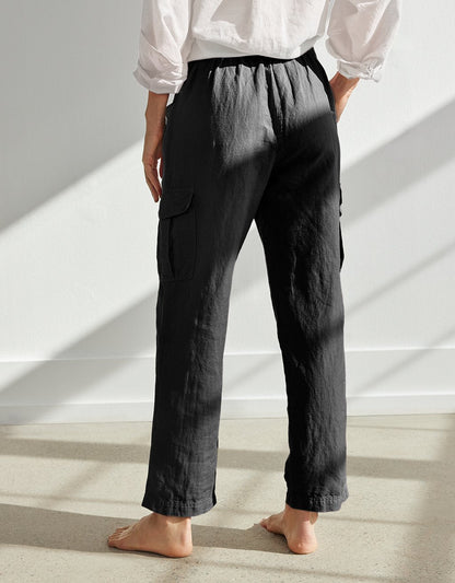 linen cargo pant