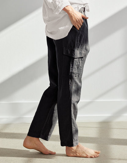 linen cargo pant