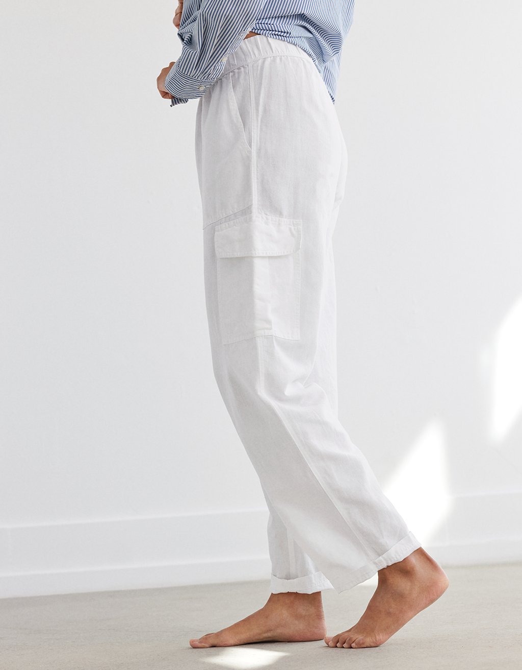 linen cargo pant