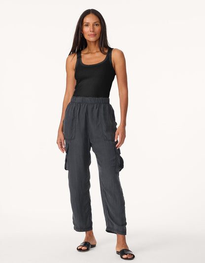 washable silk cargo pant