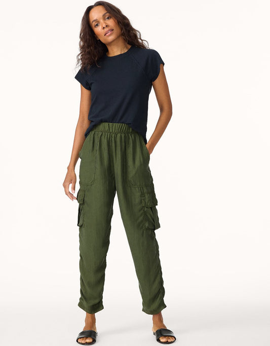 washable silk cargo pant