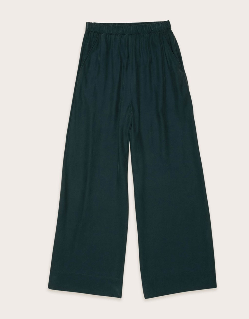 silk charmeuse wide leg pant