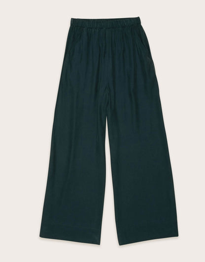 silk charmeuse wide leg pant