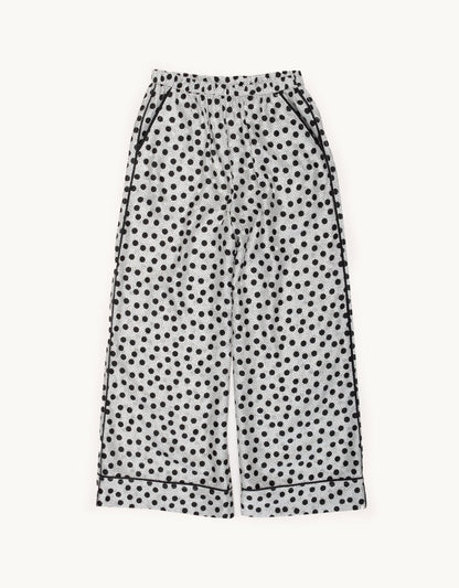 silk jacquard wide leg pant