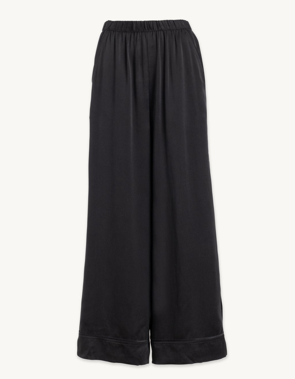 silk charmeuse wide leg pant