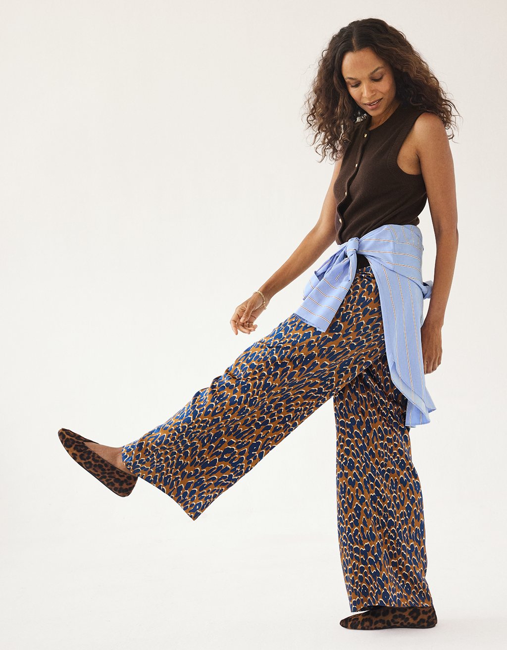 Silk Wide Leg Pant