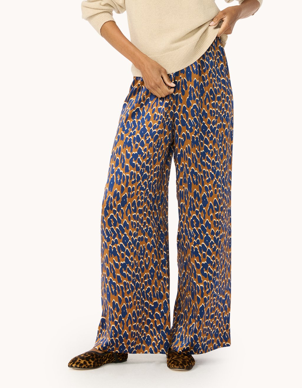 Silk Wide Leg Pant