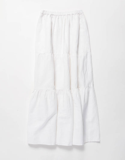 linen tiered skirt