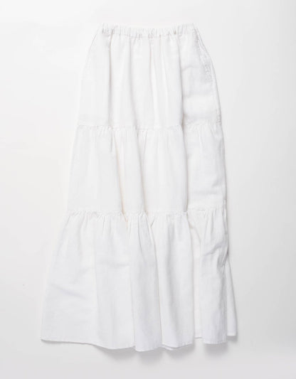 linen tiered skirt