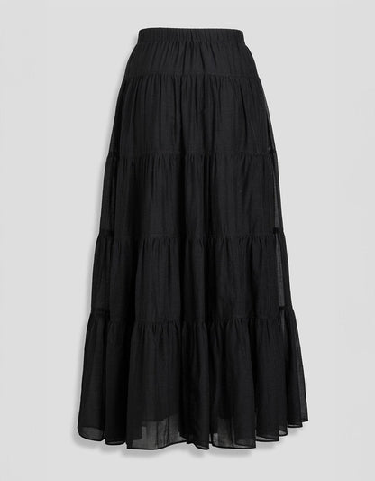 cotton silk skirt