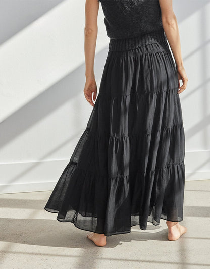 cotton silk skirt