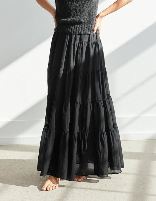 cotton silk skirt